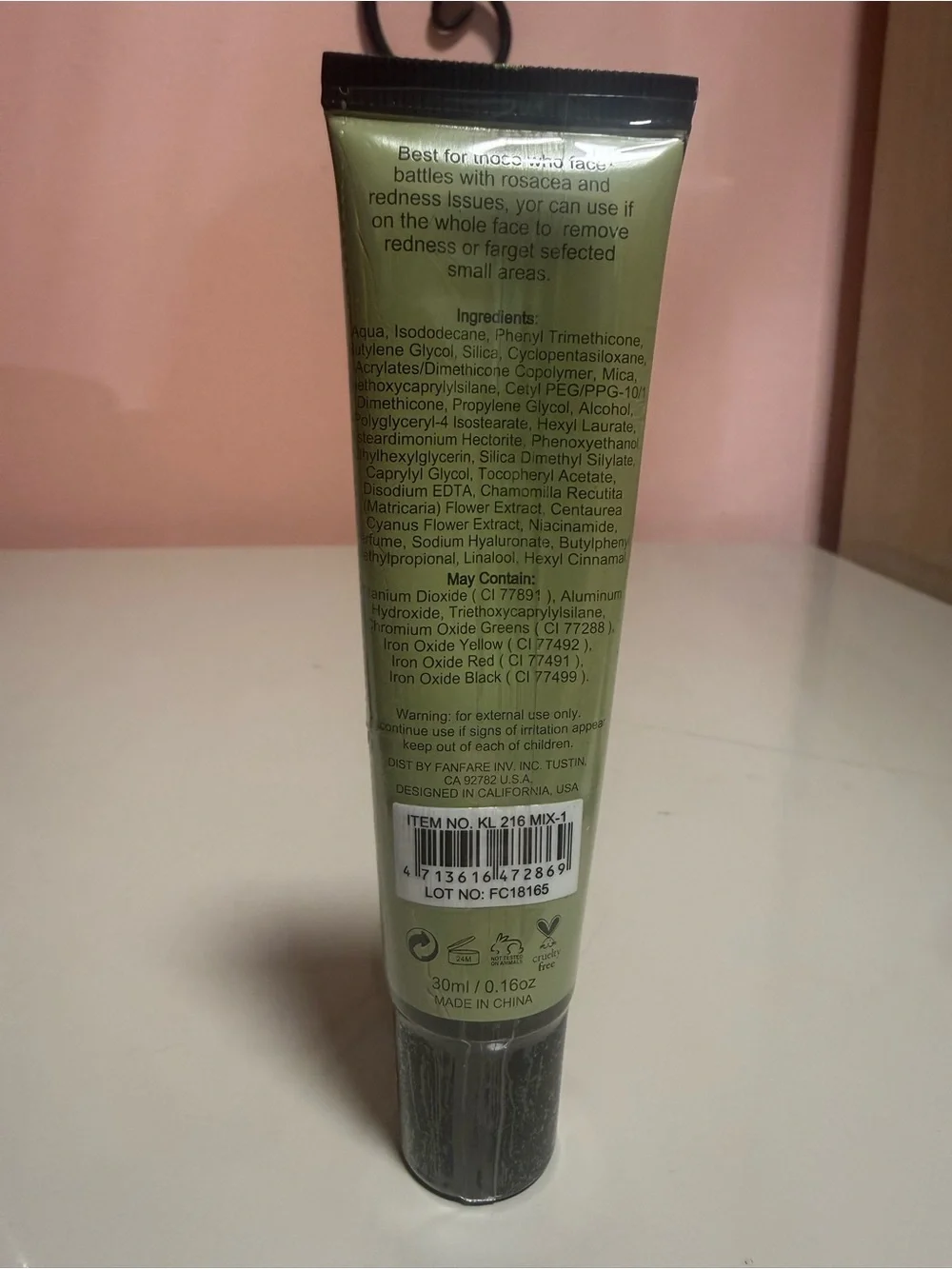AMUSE Professional Redness Correcting Primer Green 1.06 oz